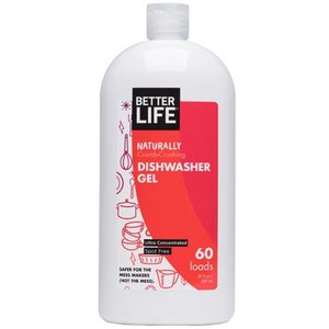 lot 1706 image: Better Life Naturally Crumb-Crushing Dishwasher Gel, Fragrance Free, 60 Loads, 30 oz (887 ml)