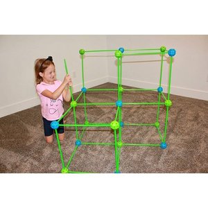 lot 1725 image: Funphix Fort Building Kit with Glow in The Dark Sticks, 77 Pieces