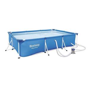 lot 1748 image: Bestway - Steel Pro 9.8ft x 6.6ft x 26in Above Ground Swimming Pool Set with Pump