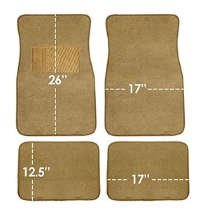 lot 40786 image: FH Group F14403BEIGE Universal Fit Carpet Beige Automotive Floor Mats