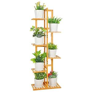 lot 40788 image: ROSSNY Plant Stand, Bamboo Plant Stands for Indoor Plants 6 Tier