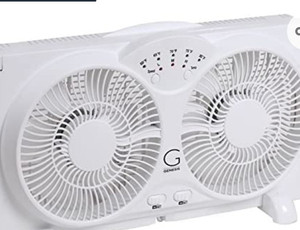 lot 40814 image: Genesis Twin Fan High Velocity Reversible AirFlow Fan