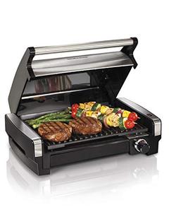 lot 40834 image: Hamilton Beach Electric Indoor Searing Grill , Stainless Steel