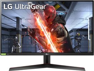 lot 40881 image: LG - 27�� UltraGear QHD IPS Gaming Monitor with G-SYNC Compatibility - Black, TestedPowers On