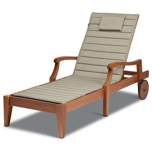 lot 40919 image: Classic Accessories Storigami Water-Resistant Chaise Lounge Cushion 80 x 26 inch Heather Grey