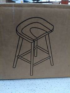 lot 40924 image: River modern wood counter height bar stool