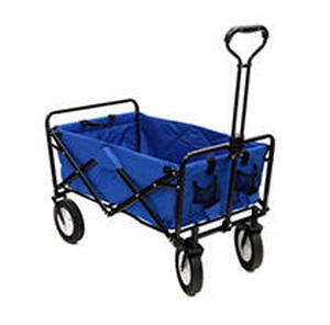 lot 40956 image: Mac Sports Collapsible Folding Steel Frame Outdoor Garden Utility Wagon, Blue