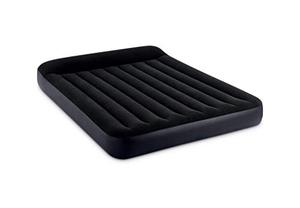 lot 40992 image: Intex Dura Beam Standard Pillow Rest Classic Airbed with Internal Pump, Navy, Queen