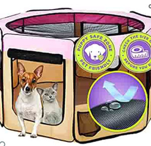 lot 41013 image: Zampa Dog Playpen Pop Up Portable Playpen for Dogs and Cat, Foldable
