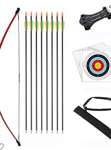 lot 41028 image: DOSTYLE Bow and Arrow Set for Children Outdoor Youth Recurve Junior Archery Training