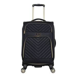 lot 41030 image: Kenneth Cole Reaction Chelsea Chevron Softside Expandable Spinner Luggage, Black, 28 INCH
