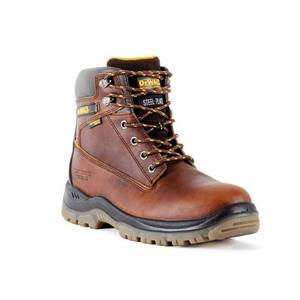 lot 8836 image: DEWALT Mens Titanium WPPT Waterproof 6 in. Work Boots- Soft Toe- Brown 13(W) - Retail $134.99