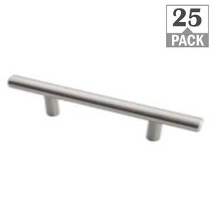 lot 8845 image: Everbilt Stainless Bar 5-116 in. (128 mm) Stainless Classic Cabinet Pull (25-Pack)