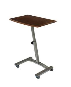 lot 8639 image: Seville Classics Mobile Laptop Desk Cart With Side Table, 23 x 15.5 x 20.25