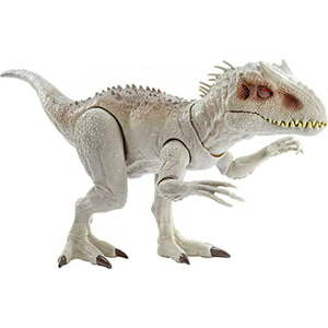 lot 8718 image: Jurassic World Destroy N Devour Indominus Rex with Chomping Mouth Slashing Arms Lights &amp Realistic Sounds Swallows 3 Human Action Figures
