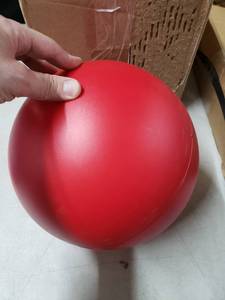 lot 10260 image: Large Red Plastic Ball For Dogs