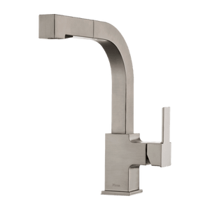 lot 11885 image: Pfister Arkitek 1-Handle Pull-Out Kitchen Faucet Stainless Steel - Retail $199.99