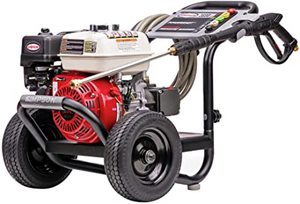 lot 8823 image: SIMPSON 60996 PowerShot 3600 PSI 2.5 GPM Professional Gas Pressure Washer with AAA Triplex Pump - Retail $649.99