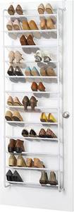 lot 8629 image: Whitmor 36-Pair Over The Door Shoe Rack, 7.5 x 21.63 x 69