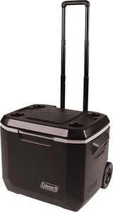 lot 10258 image: Coleman 50QT Rolling Cooler, Black