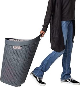 lot 11874 image: Mind Reader Rolling Laundry Basket