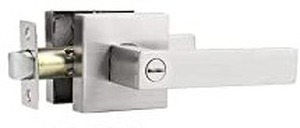lot 11879 image: Probrico Square Satin Nickel Bedroom And Bathroom Privacy Door Lever Lockset