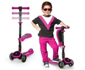 lot 11896 image: Skidee Kids Folding Scooter With Seat