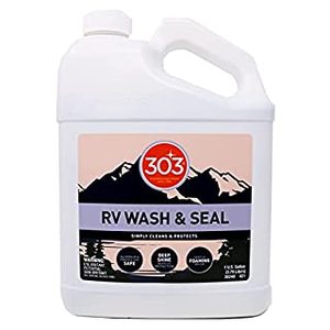 lot 38022 image: 303 RV Wash & Seal - Clean, Streak-Free Finish, pH Neutral with High Foaming Formula, Provides A Deep Gloss Finish on RVs, Campers, Pop-ups, and Motorhomes, 1 Gallon (30240) (B0971KD799)