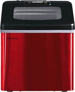 lot 38066 image: Frigidaire - 11.3 40-Lb. Freestanding Icemaker - Red stainless steel