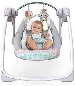 lot 38029 image: Bright Starts Whimsical Wild Portable Swing