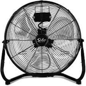 lot 38061 image: Comfort Zone 12�� 3-Speed High-Velocity Floor Fan Black