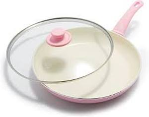 lot 38071 image: Soft Grip 12 In. Covered Fry Pan - Pink
