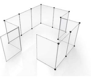 lot 102534 image: Tespo Pet Playpen, Portable Large Plastic Yard Fence Small Animals, Puppy Kennel Crate Fence Tent, 28 X 20 inches