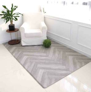 lot 102536 image: Premium Baby Play Mat - Cushion Floor Foam Mat for Infants Kids Kindergarten �� Waterproof, Easy to Clean, Soft and Thick �� Non Toxic, Reversible (90 x 55, Grey Herringbone)