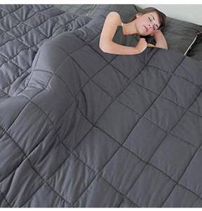 lot 102543 image: Sunolga Weighted Blanket King Size Oeko-Tex Certified (20 lbs, 88x 104) 100% Cotton Material with Premium Glass Beads Perfect for Couples Use on QueenKing Bed