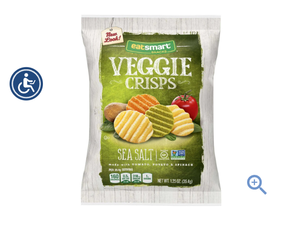lot 102550 image: Eatsmart Sea Salt Garden Veggie Crisps, 1.25 Ounce -- 48 per case