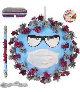 lot 102552 image: Vi_rus Variants Pinatas Blue with Eyes and Mask