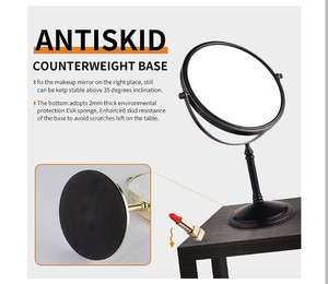 lot 102556 image: Freestanding Tabletop Makeup Mirror 8 Inch Double Sided