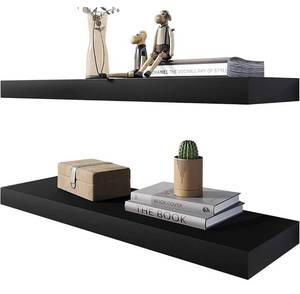 lot 102577 image: BAMEOS Floating Shelf ,Wall Shelf,Decor Wall Mounted Shelves ,Hanging Shelf Set L24xW6 for Bathroom Kitchen Living ,Kitchen,Room Bedroom Storage,Black