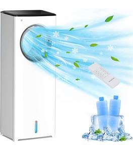 lot 102578 image: Portable Air Conditioners, 3-in-1 Bladeless Evaporative Air Cooler, 3 Speeds 3 Modes Personal AC Cooling Oscillating Tower Fan, Remote Control Evap Cooler Fan with Timer, Windowless Portable AC for Room