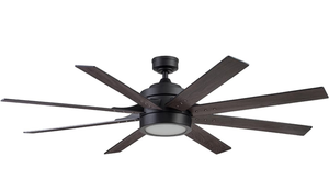 lot 102588 image: Honeywell Ceiling Fans 51473-01 Xerxes Ceiling Fan, 62, Matte Black