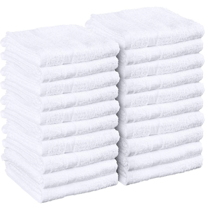 lot 102602 image: Utopia Towels White Salon Towels, Pack of 24 (Not Bleach Proof, 16 x 27 Inches) Highly Absorbent Towels for Hand, Gym, Beauty, Spa, and Home Hair Care