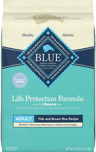 lot 102606 image: Blue Buffalo Life Protection Formula Natural Adult Dry Dog Food, Fish and Brown Rice 30-lb