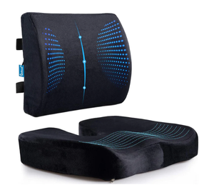 lot 102613 image: Memory Foam Coccyx Seat Cushion & Lumbar Support Pillow