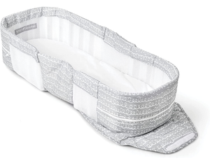 lot 102618 image: Baby Delight Snuggle Nest Portable Infant Lounger - Baby Bed - Grey Scribbles