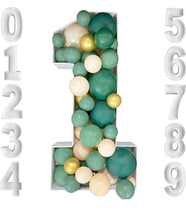 lot 102633 image: Mosaic Numbers for Balloons 3.3 Ft Pre-Cut Number 1 Balloon Frame Large Cardboard Marquee Numbers for 1st Birthday Party Decorations Balloon Number Frame 1
