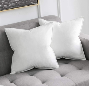 lot 102640 image: MIULEE Pack of 2 Decorative Velvet Throw Pillow Cover Soft Pure White Pillow Cover Solid Square Cushion Case for Sofa Bedroom Car 18x 18 Inch 45x 45cm