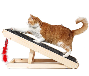 lot 102650 image: Alpha Paw ScratchyRamp 2-in-1 Cat Ramp & Cat Scratcher - Pet Scratching Incline with Replaceable Carpet & Adjustable Height - Scratch Mat & Mobility Ramp for House Cats & Indoor Dogs