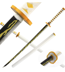 lot 102653 image: Cosplay Anime Swords, Demon Slayer Sword, Handmade Katana Samurai Sword Carbon Foam Blade, Anime Sword for Halloween Decor, Only One Sword