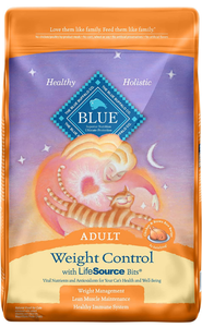 lot 102655 image: Blue Buffalo Weight Control Natural Adult Dry Cat Food, Chicken & Brown Rice 15-lb
